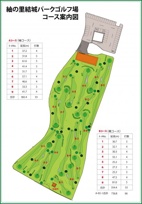 紬の里結城パークゴルフ場コース案内図