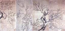 紙本著色襖絵