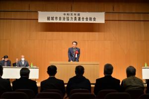 市長の1日_20230520_結城市自治協力員連合会総会