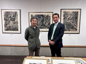 市長の1日_20230602_結城蔵美館展示作家小倉眞様との顔合わせ