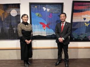 市長の1日_20240112_結城蔵美館展示作家川元由美子様との顔合わせ