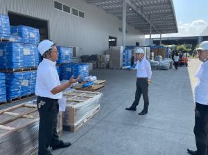 市長の1日_20250902_コンドーテック物流倉庫視察