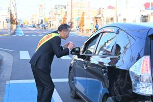 市長の1日_20251129_年末の交通事故防止運動キャンペーン