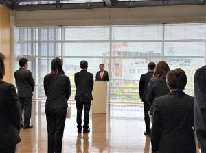 市長の1日_20260401_文化・スポーツ振興事業団辞令交付式
