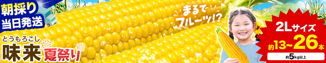 ふるさと納税トウモロコシバナー