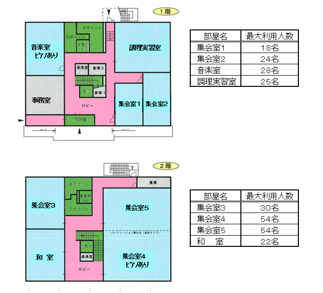 ホームページ公民館平面図