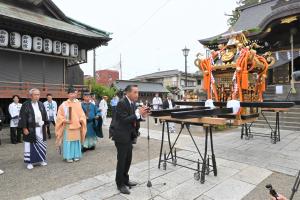 市長の1日_20260712_ 健田須賀神社夏季大祭(出御)